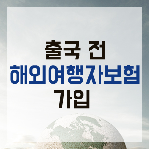 출국 전 해외여행자보험 가입